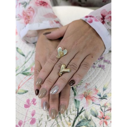 Zlaté náušnice hladké srdce (Ryzost 14kt (585/1000), Váha 2,80 g)