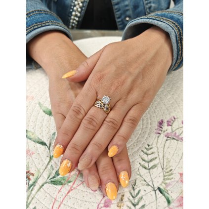 Zlatý dvojitý prsten nekonečno (Ryzost 14kt (585/1000), Velikost prstenu 57, Váha 3,41 g)