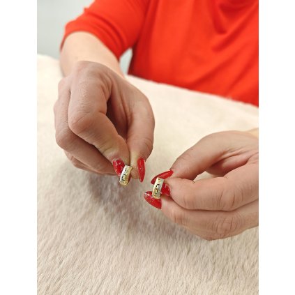 5760 2 damske zlate nausnice 1 60 g