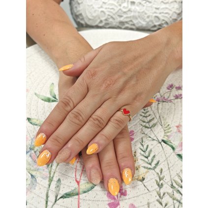 Dětský zlatý prsten Srdíčko červené (Ryzost 14kt (585/1000), Velikost prstenu 43, Váha 1,00 g)