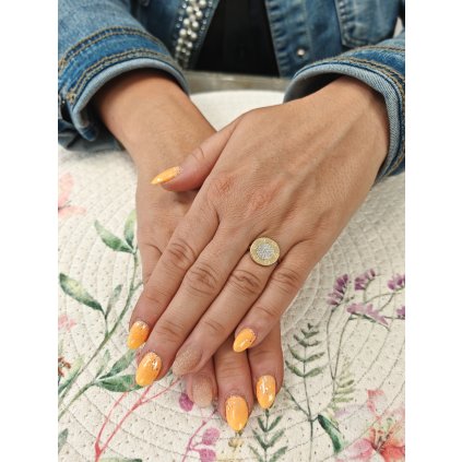 Zlatý prsten Šroubek (Ryzost 14kt (585/1000), Velikost prstenu 60, Váha 2,30 g)