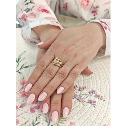 Dámský zlatý prsten Včelka (Ryzost 14kt (585/1000), Velikost prstenu 55, Váha 3,52 g)