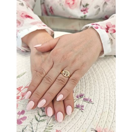 Zlatý dámský prsten lapač (Ryzost 14kt (585/1000), Velikost prstenu 59, Váha 1,81 g)