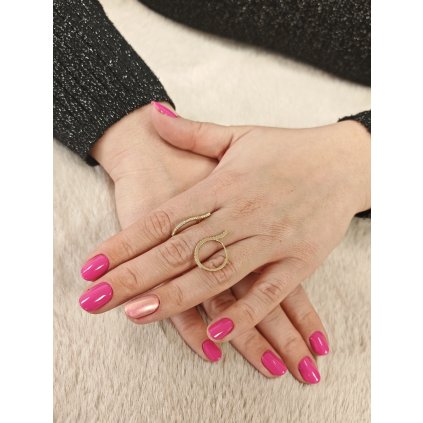 Zlaté atypické dámské kruhy s kamínky