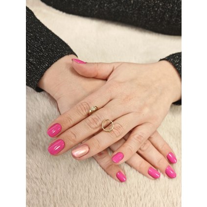 Zlaté kroužky s centrálním srdcem 1,2cm