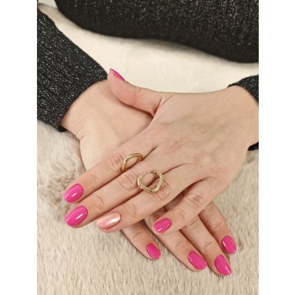 Zlaté elegantní hladké/hranaté náušnice 1,7cm (Ryzost 14kt (585/1000), Váha 2,25 g)