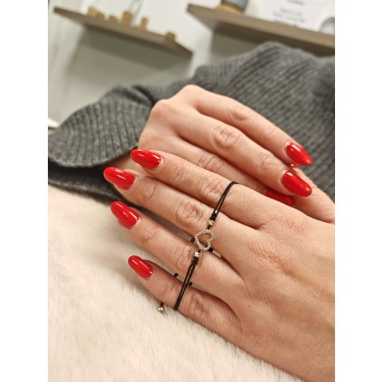 Zlatý stahovací náramek srdce 1,09gr