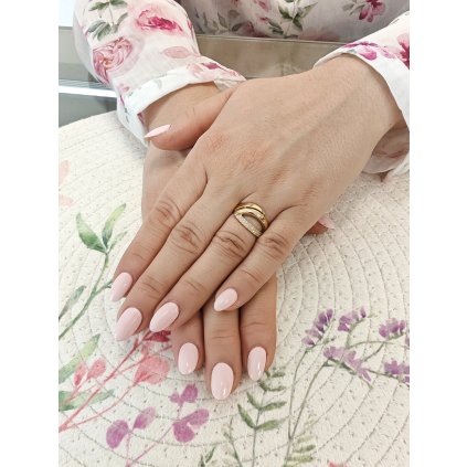 Zlatý dámský prsten moderní vzor (Ryzost 14kt (585/1000), Velikost prstenu 58, Váha 2,61 g)