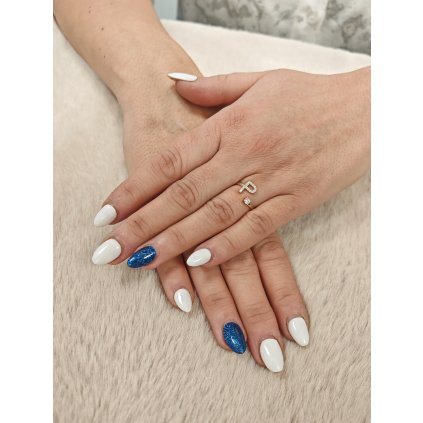 Zlatý dámský prsten písmenko P (Ryzost 14kt (585/1000), Velikost prstenu 56, Váha 1,22 g)