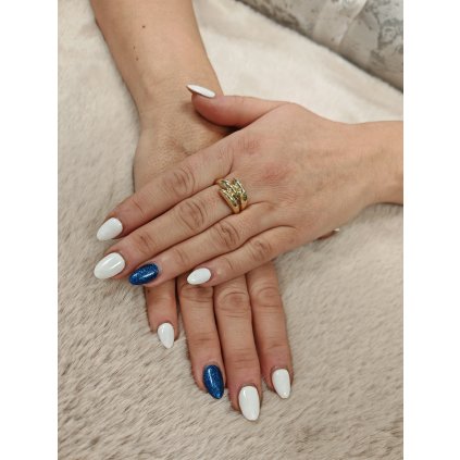 Zlatý dámský prsten špičky (Ryzost 14kt (585/1000), Velikost prstenu 58, Váha 2,08 g)