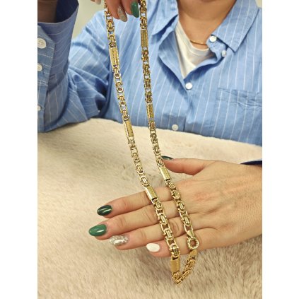 9974 zlaty retez recky plochy 36 45gr