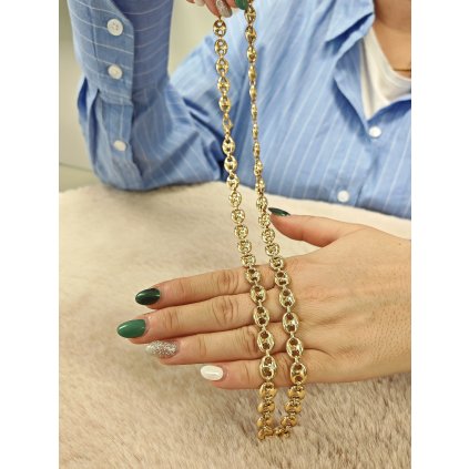 9989 zlaty retez kavove zrno 48 85gr