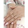 Zlatý dámský/dívčí prsten Love (Ryzost 14kt (585/1000), Velikost prstenu 56, Váha 1,55 g)