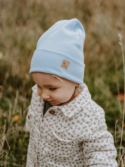 ŽEBRO ČEPICE  lem / baby blue
