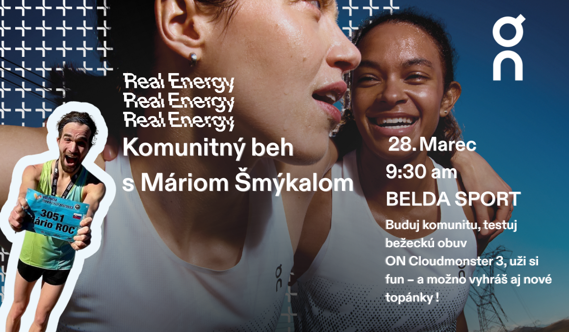 28.3. REAL ENERGY RUN - Komunitný beh  s Máriom Šmýkalom v BELDA SPORTe