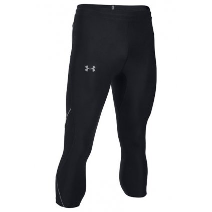 Under Armour - nohavice 3/4 RUN TRUE HEATGEAR CAPRI black