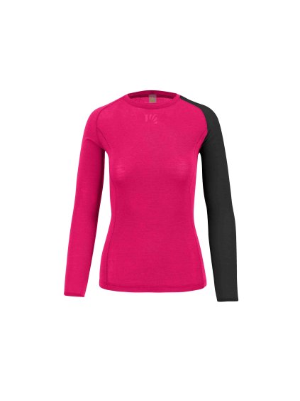 Karpos tričko Dinamico Merino 130 W Jersey LS pink black