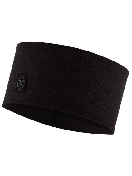 Buff čelenka Merino Wide Solid Black