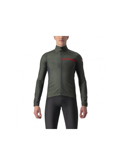 95939 castelli squadra stretch jacket military green dark grey