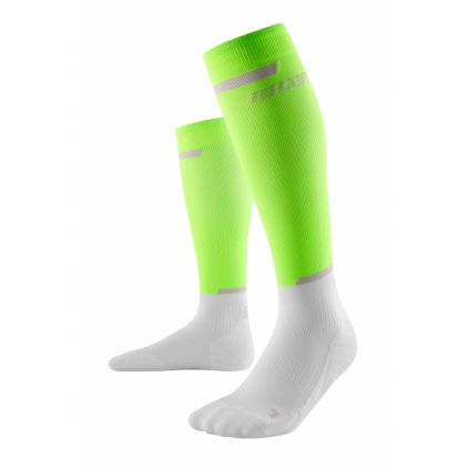 the run socks tall v4 green white wp20cr wp30cr front