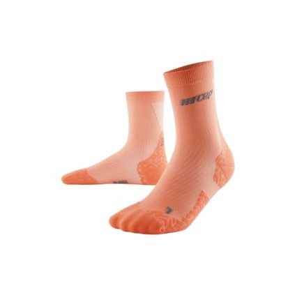 ultralight socks mid cut v3 coral cream wp7cby front