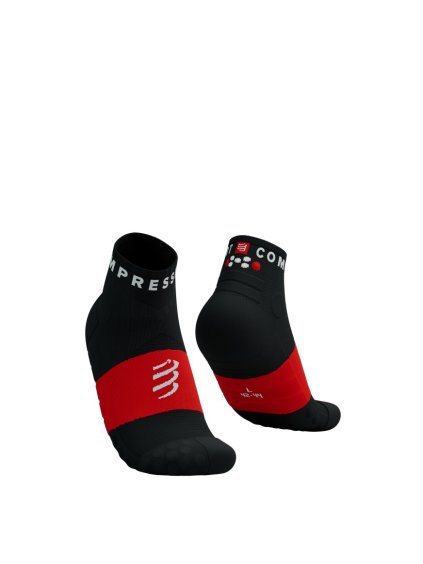 ultra trail low socks black red t1