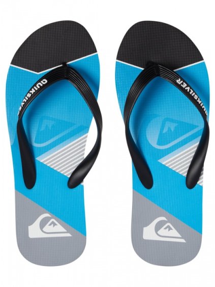 Quiksilver - šlapky MOLOKAI SLASH FADE LOGO YOUTH black/blue/grey