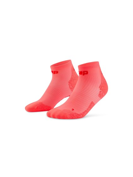 cep core run ultralight socks low cut 4 0 neon coral red wp7abl wp8abl front 2