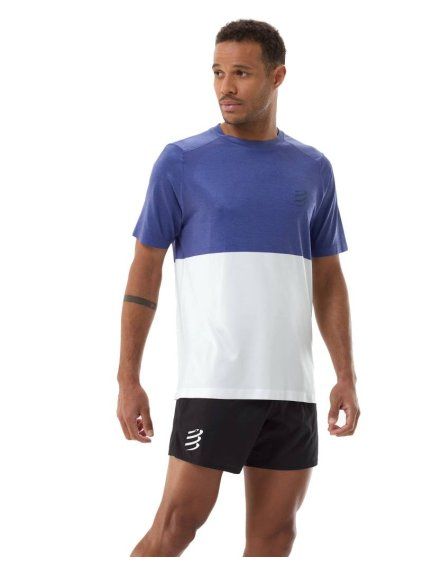 performance ss tshirt m orient blue star white