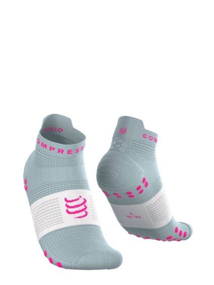 pro racing socks v40 run low ether neon pink