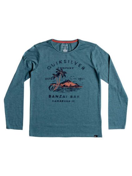 QUIKSILVER - tričko DR BANZAI BAR LS YOUTH tapestry heather