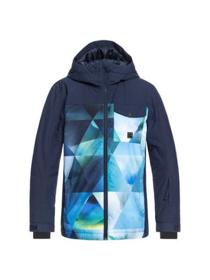 QUIKSILVER - bunda Z MISSION BLOCK YOUTH JK lime green universe