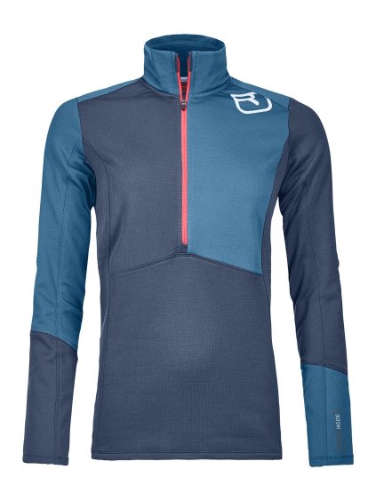 ORTOVOX - mikina W's Fleece Light Zip Neck night blue