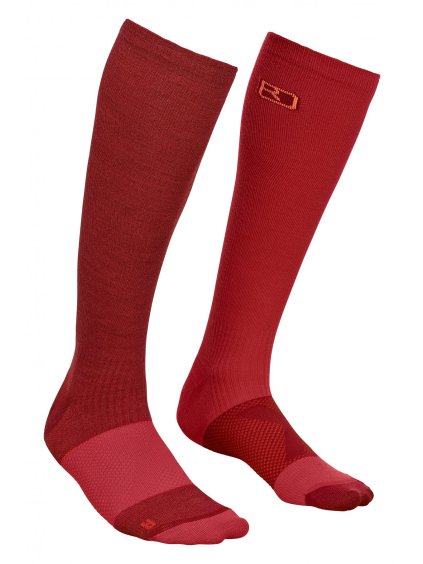 Ortovox - ponožky W's Tour Compression Socks dark blood