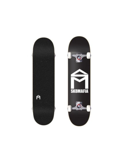 SK8MAFIA - skateboard COMPLET "House Logo" Black 7.75"x31.75" black