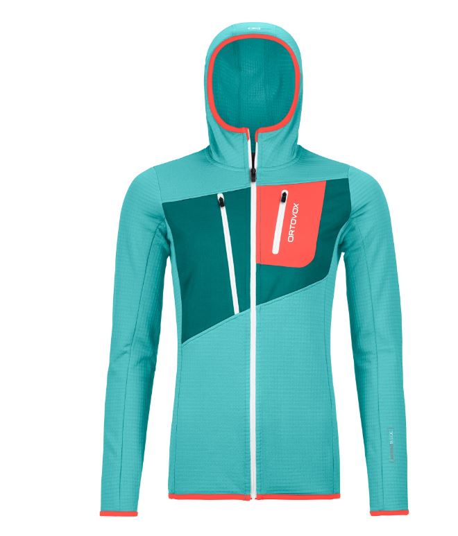 Ortovox mikina Fleece Grid Hoody W ice waterfall Velikost: L
