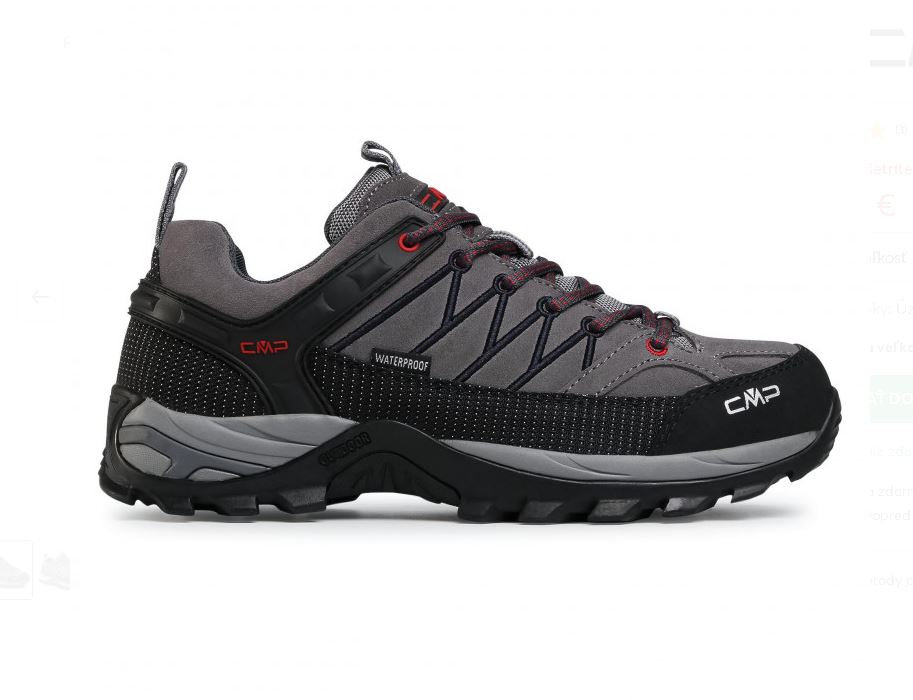 CMP obuv Rigel LowTrekking Shoe Wp graffite/anthracite Velikost: 42