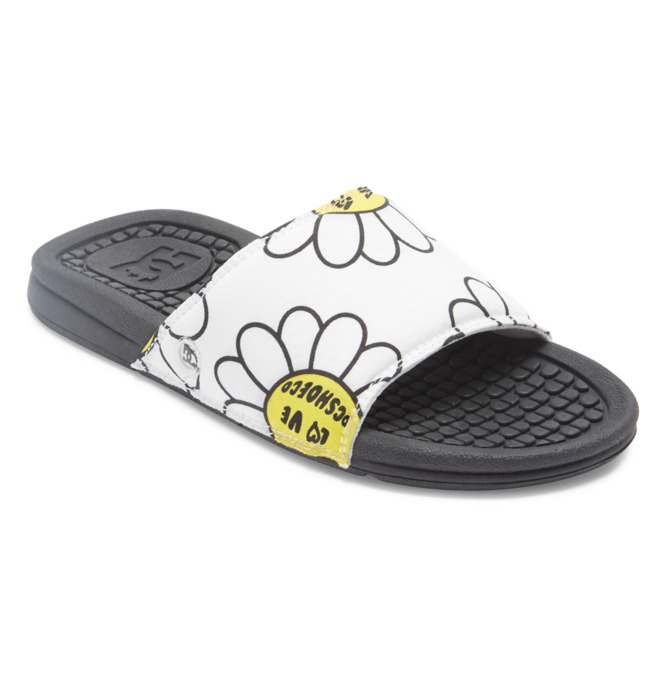 DC šľapky Bolsa white black flower Velikost: 6