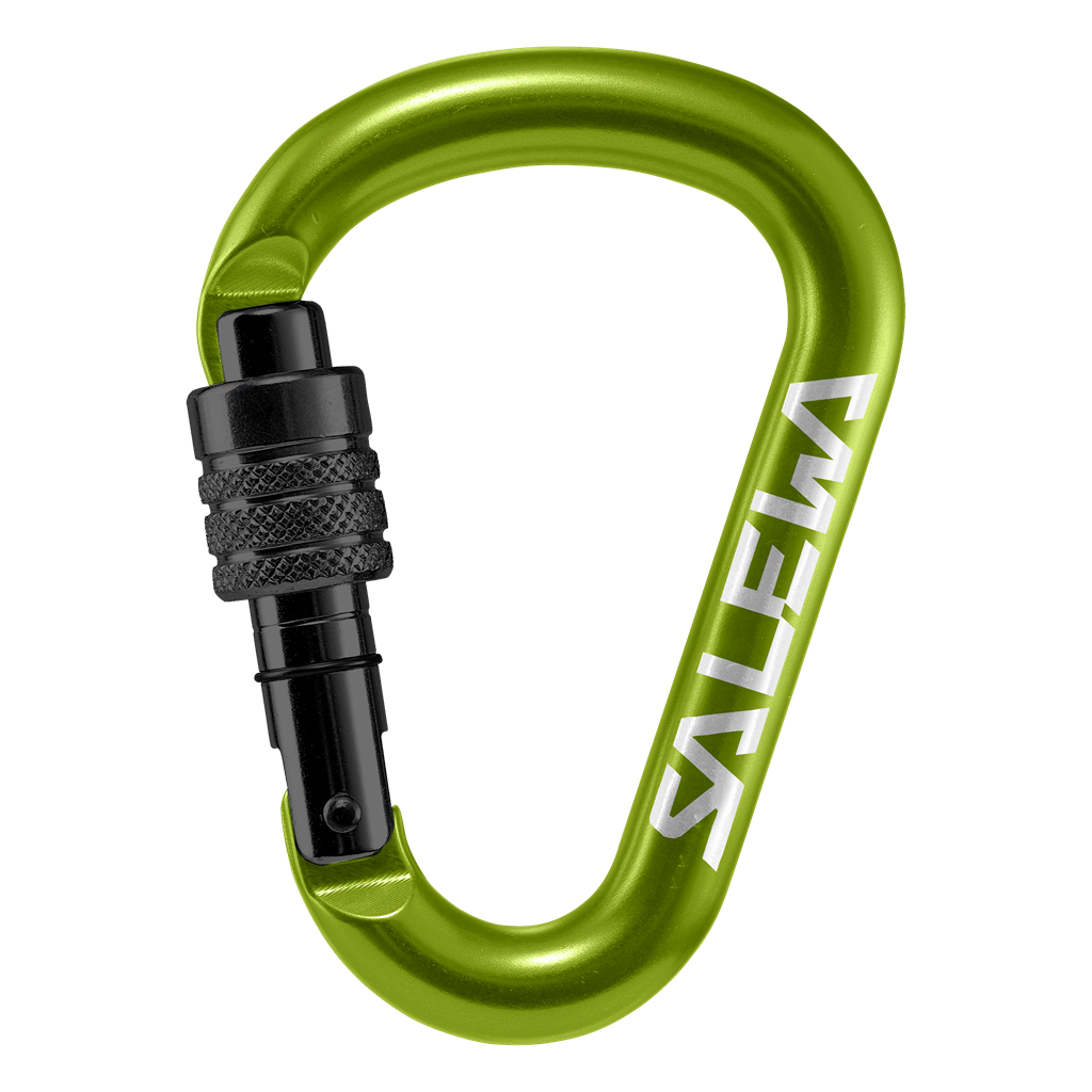 Salewa karabína Hms Screw G2 fluo green Velikost: M