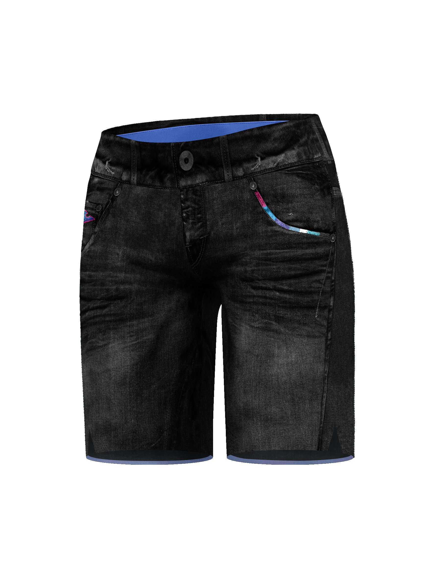 CRAZY IDEA Crazy šortky Wonder Magic print dark jeans Velikost: M