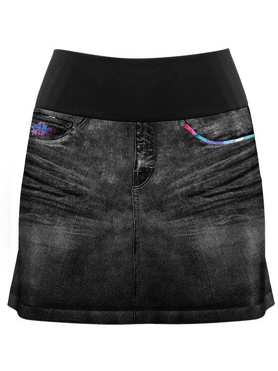 CRAZY IDEA Crazy sukňa Hidrogen print dark jeans Velikost: M