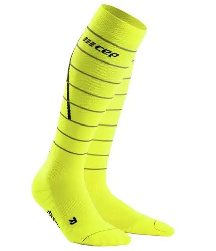 Cep podkolienky Reflective neon yellow Velikost: II
