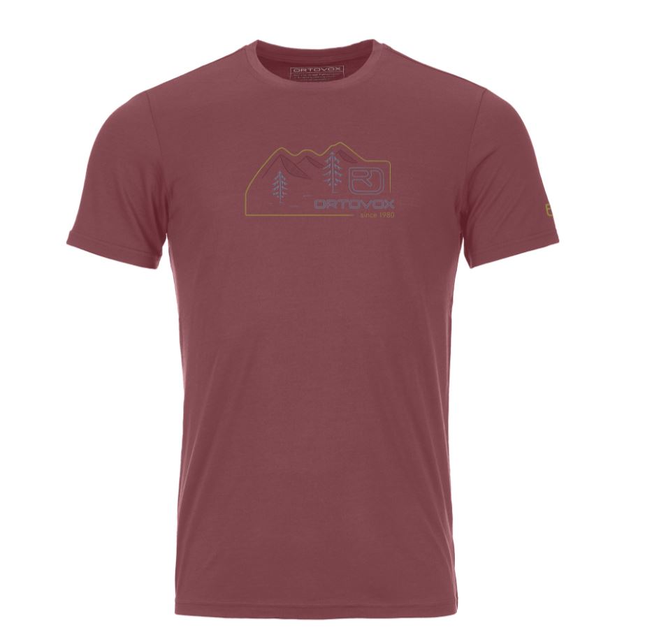 Ortovox tričko 140 Cool Vintage Badge T-Shirt mountain rose Velikost: M