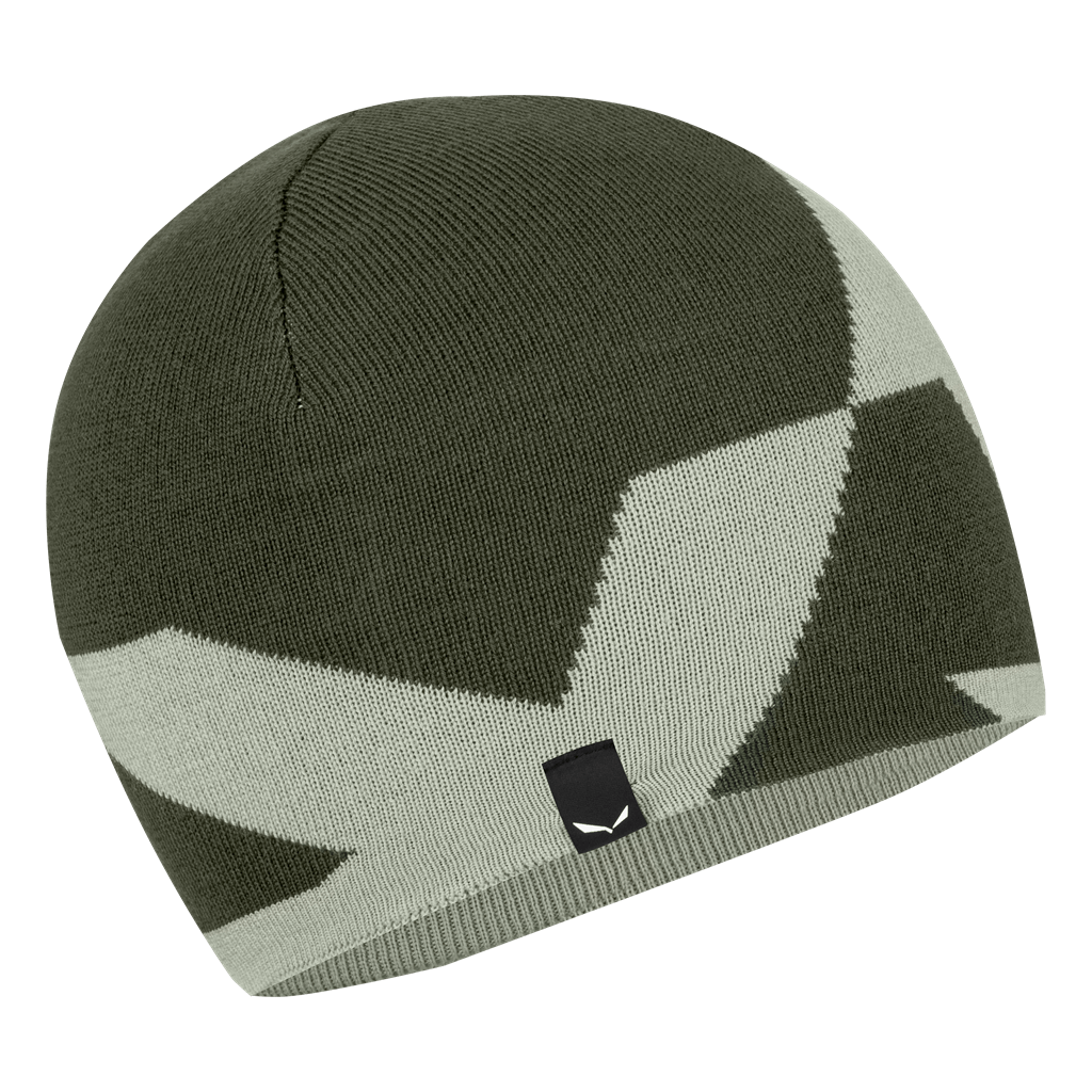 Salewa čiapka Pure Reversible Am Beanie dark olive Velikost: UNI