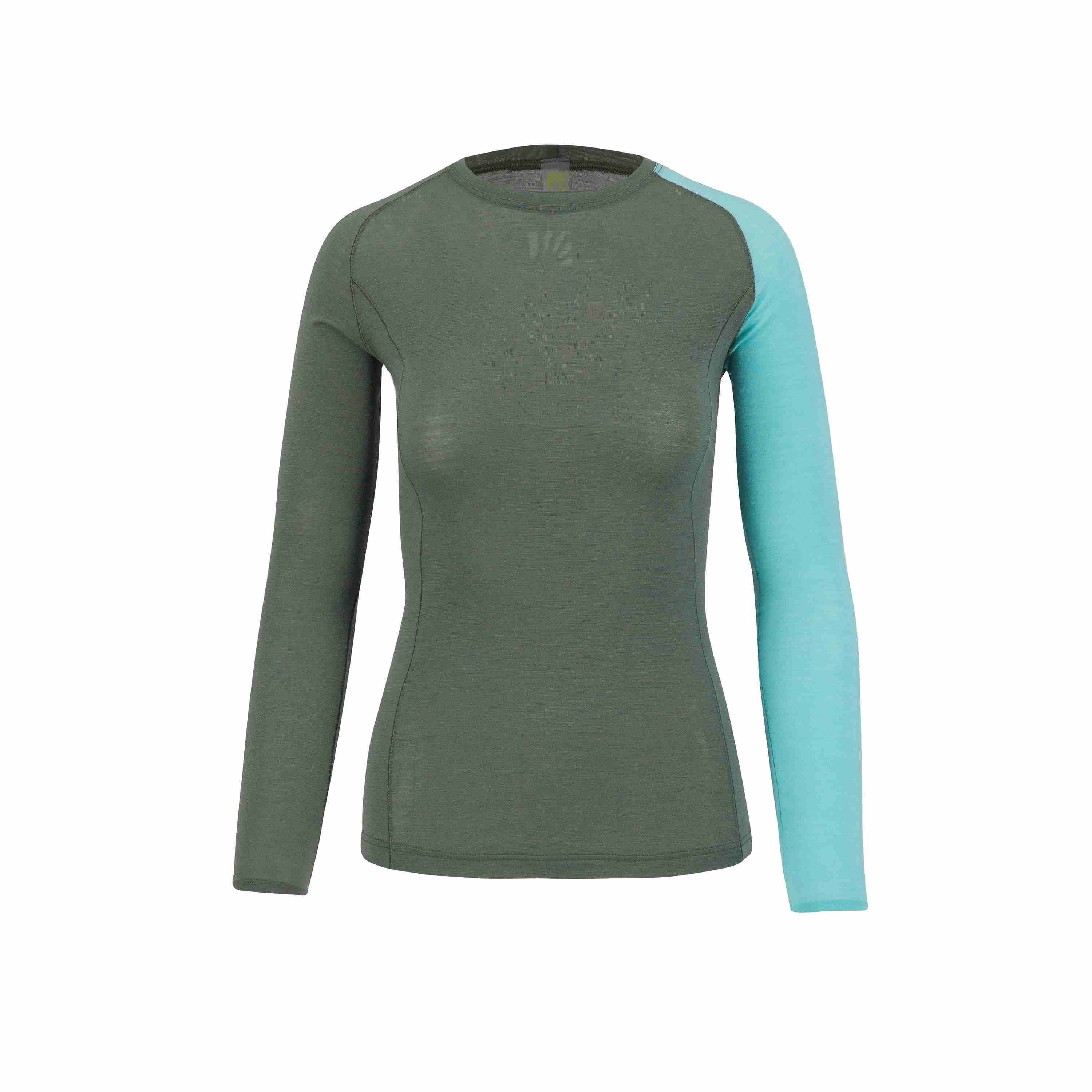 Karpos tričko Dinamico Merino 130 W Jersey LS thyme aqua sky Velikost: L