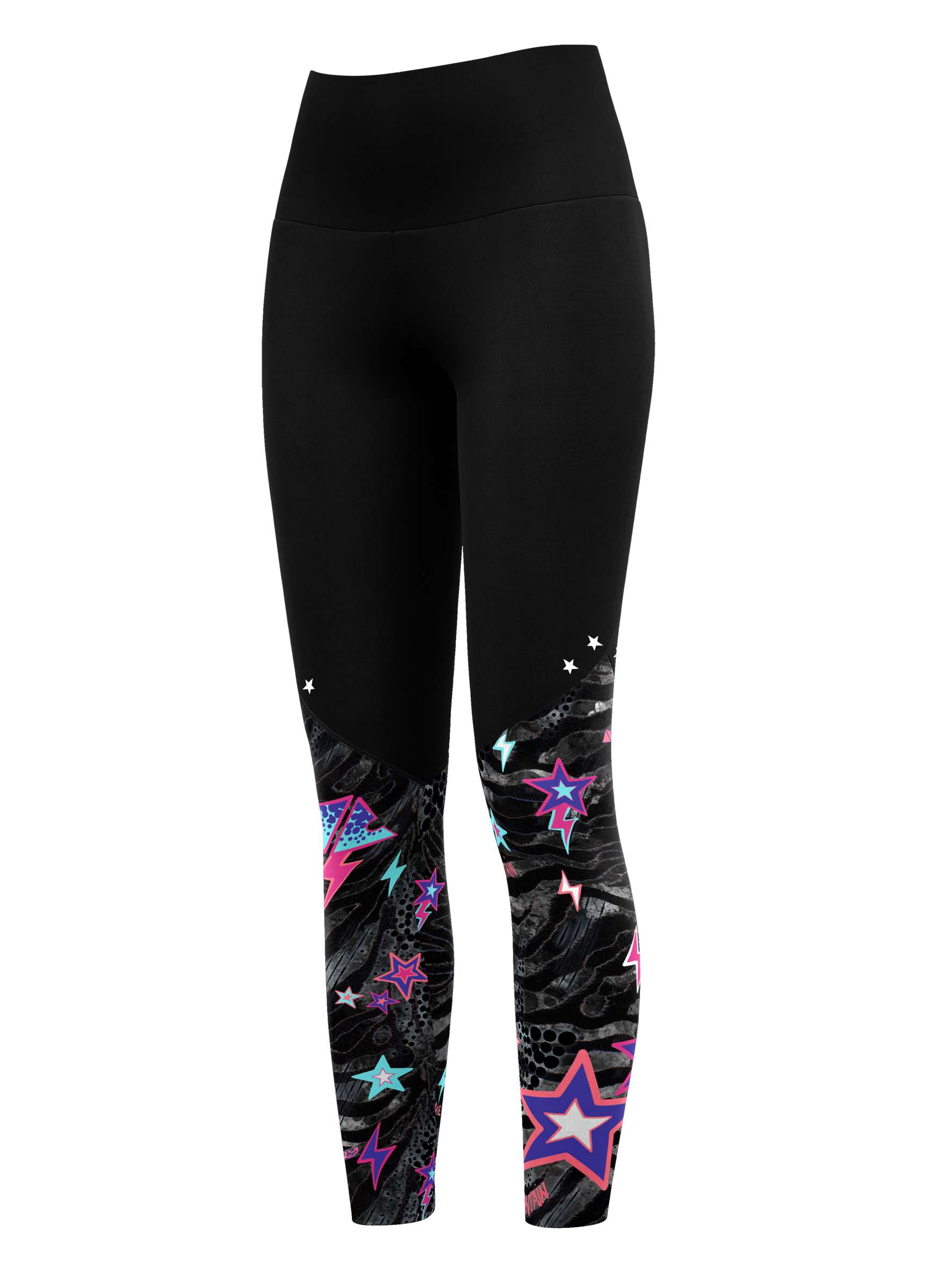 CRAZY IDEA Crazy legíny Fuseaux Kinsej black zebra Velikost: L
