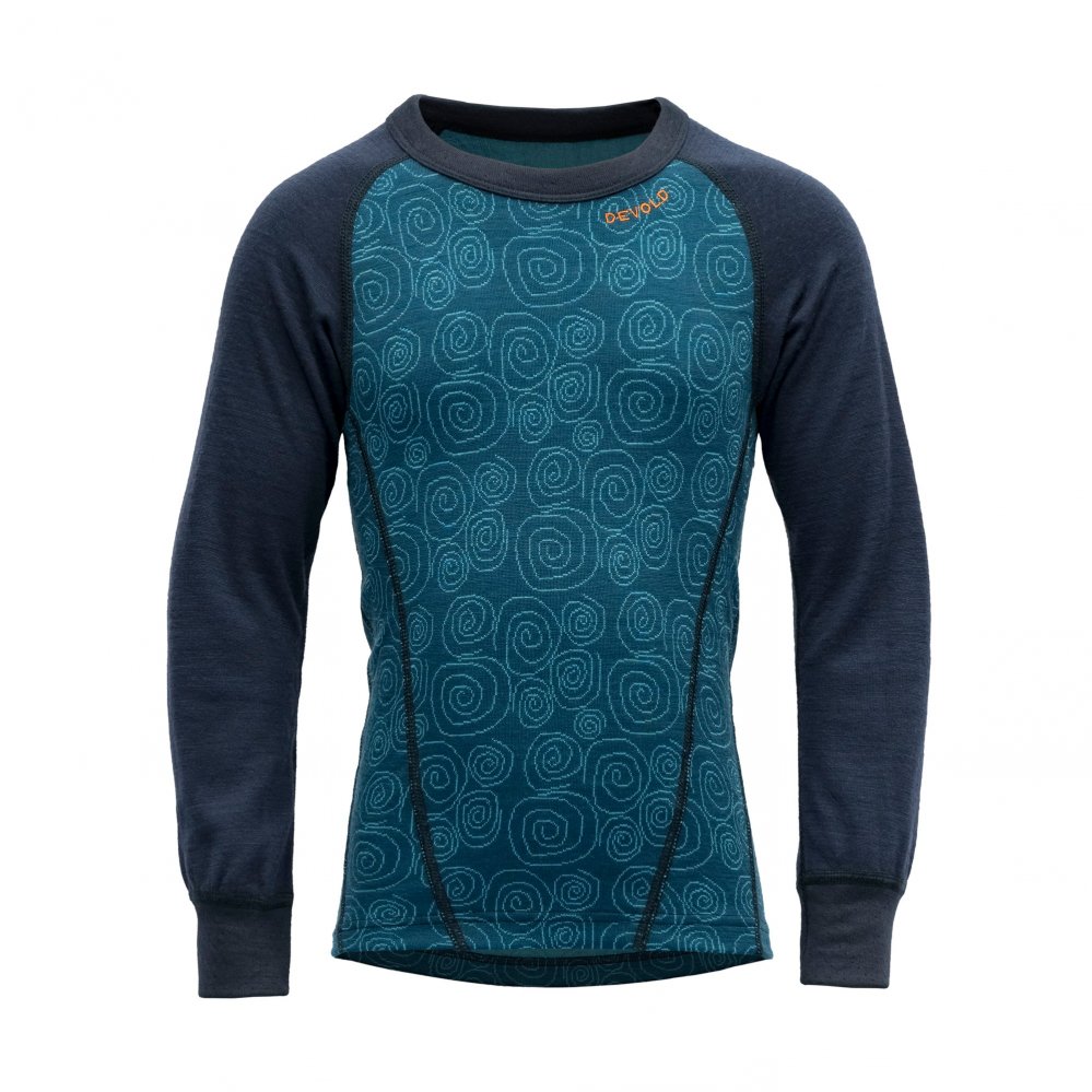 Devold tričko Duo Active Merino Kid flood Velikost: 4