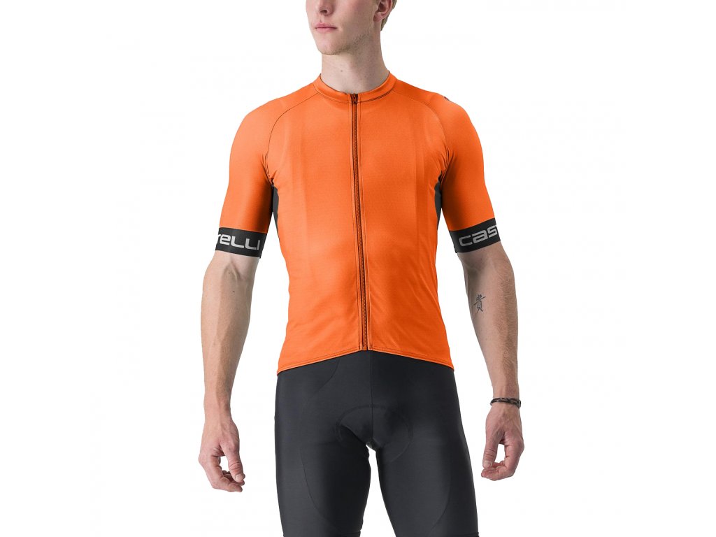 Castelli tričko Entrata VI brilliant orange dark gray Velikost: L