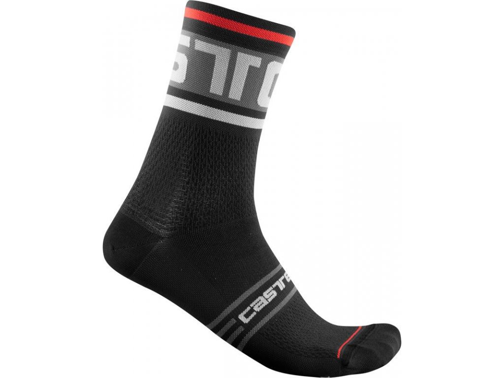 Castelli ponožky Prologo 15 black white Velikost: L-XL