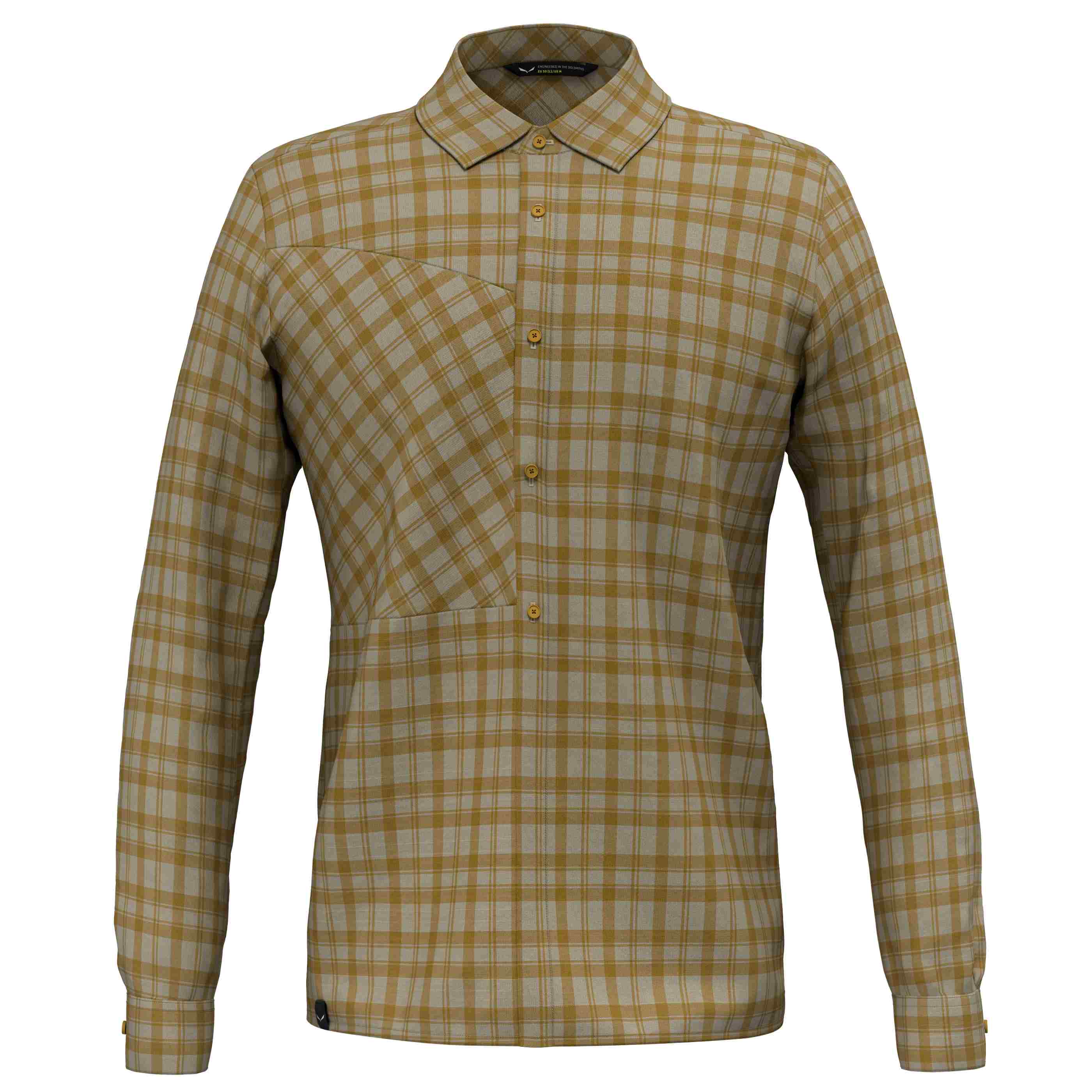 Salewa košeľa Fanes Flannel 5Pl M L/S Shirt. quicksand golden b. Velikost: M